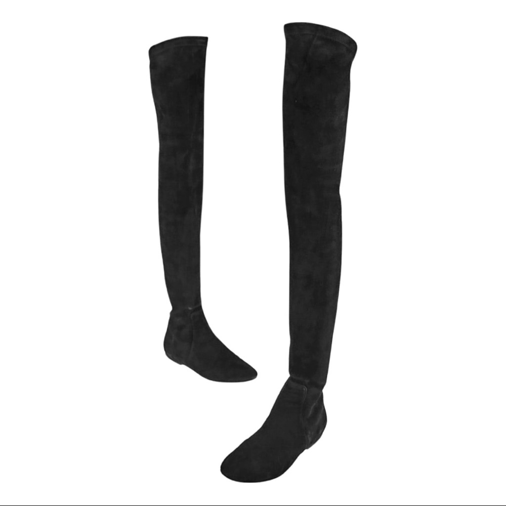 Isabel Marant Brenna Over-The-Knee Black Suede Boots - Picture 5 of 8